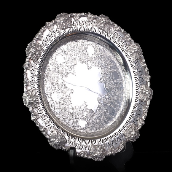 Vintage Birks Silver Tray Rideau Plate 12" - Picture 4 of 10